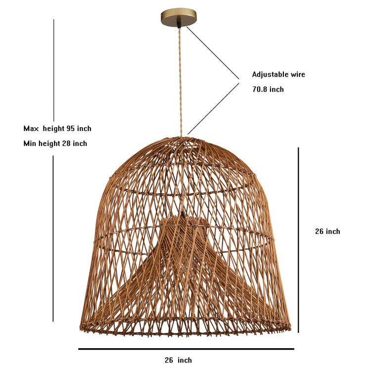 Walery Handwoven Rattan Hanging light