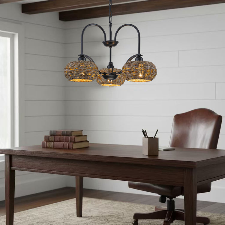 Vesper 3-Light Modern Farmhouse Rustic Chandelier