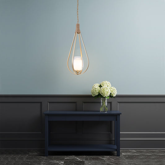 Dawana 1-Light Modern Pendant Light with Jute Accents