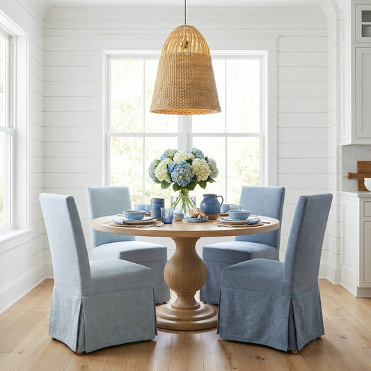 Willa Rattan Bell Pendant Light, Coastal Boho Handwoven Natural Shade