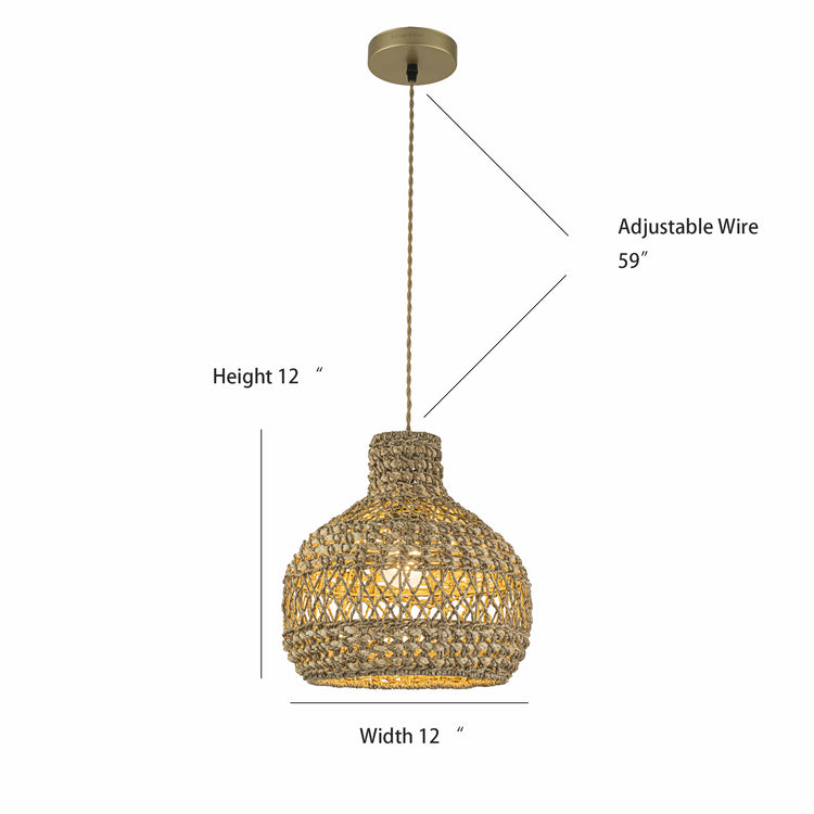 Homa Open-Concept Rattan Lighting Set