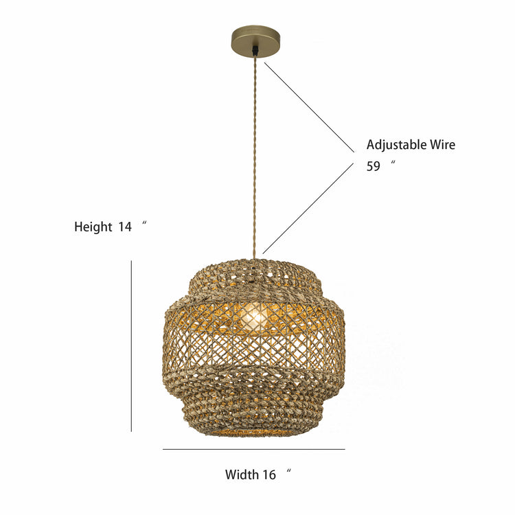 Homa Statement Rattan Lighting Set