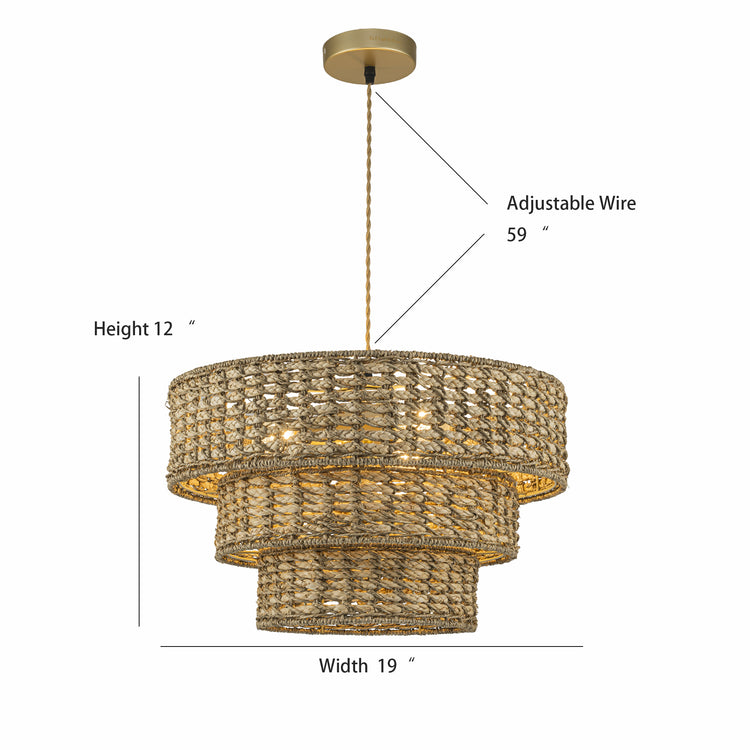 Homa Open-Concept Rattan Lighting Set