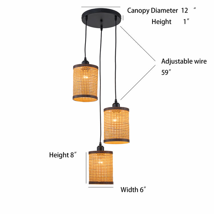 Maris 3-Light Semi Flush Multi Pendant Light